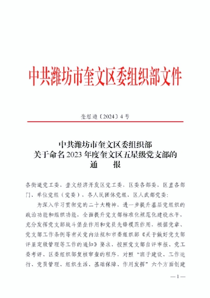 202402120奎组通20244号关于命名2023年度奎文区五星级党支部的通报(1)(1)_页面_01